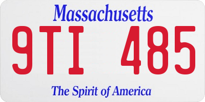MA license plate 9TI485