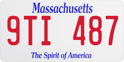 MA license plate 9TI487