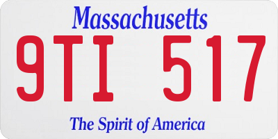 MA license plate 9TI517