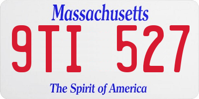 MA license plate 9TI527