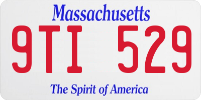 MA license plate 9TI529