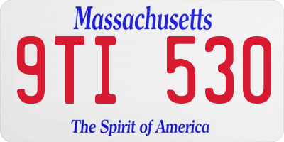 MA license plate 9TI530