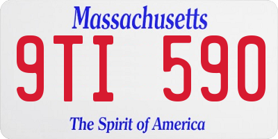 MA license plate 9TI590