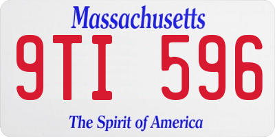 MA license plate 9TI596