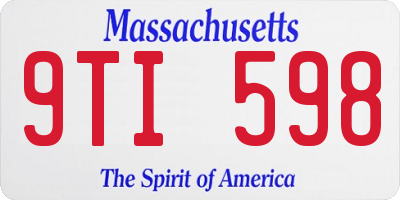 MA license plate 9TI598