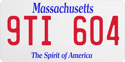 MA license plate 9TI604