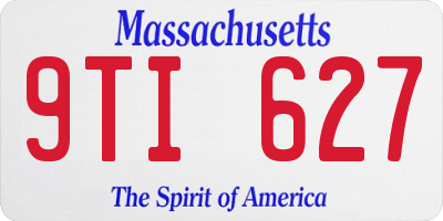 MA license plate 9TI627