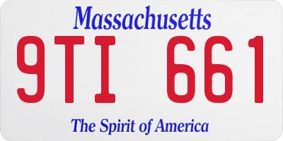MA license plate 9TI661