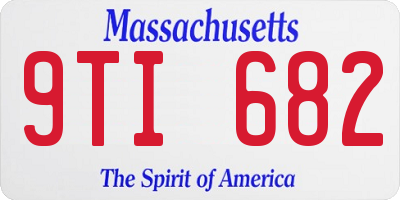 MA license plate 9TI682