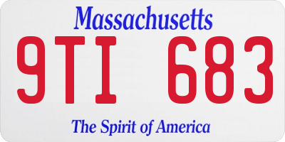 MA license plate 9TI683