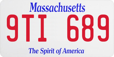 MA license plate 9TI689