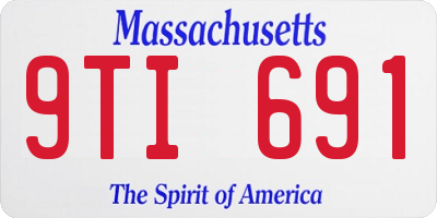 MA license plate 9TI691