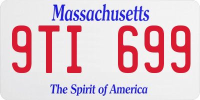 MA license plate 9TI699