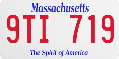 MA license plate 9TI719