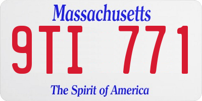 MA license plate 9TI771