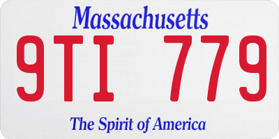 MA license plate 9TI779