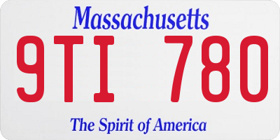 MA license plate 9TI780