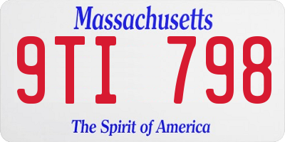 MA license plate 9TI798