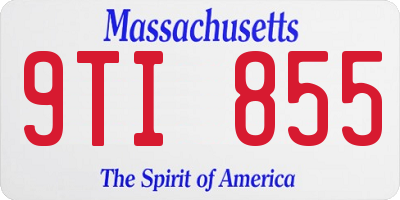 MA license plate 9TI855