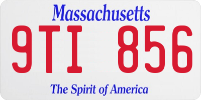 MA license plate 9TI856