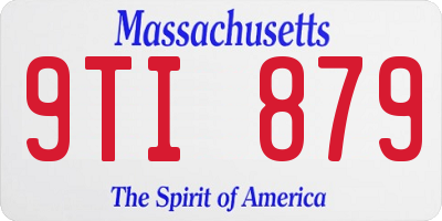 MA license plate 9TI879