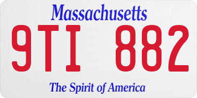 MA license plate 9TI882