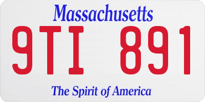 MA license plate 9TI891