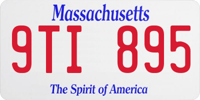 MA license plate 9TI895