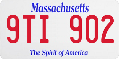 MA license plate 9TI902