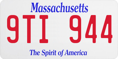 MA license plate 9TI944