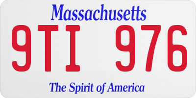 MA license plate 9TI976