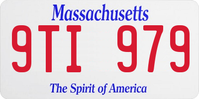 MA license plate 9TI979