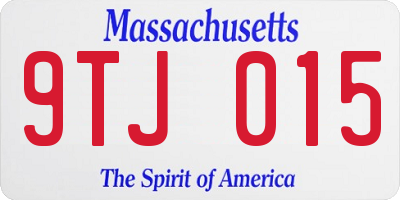 MA license plate 9TJ015