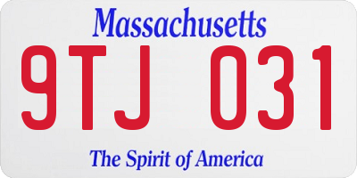 MA license plate 9TJ031