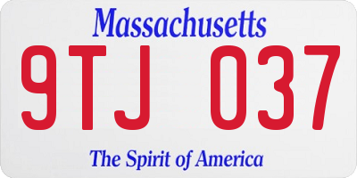MA license plate 9TJ037