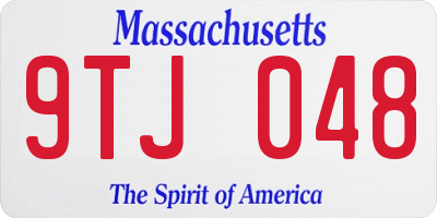 MA license plate 9TJ048