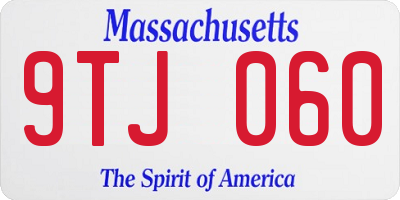 MA license plate 9TJ060