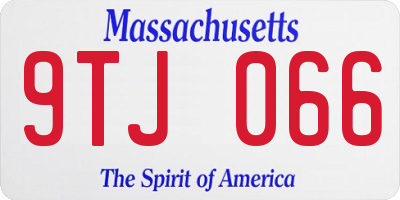 MA license plate 9TJ066
