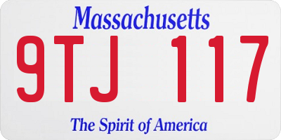 MA license plate 9TJ117