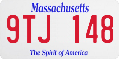 MA license plate 9TJ148