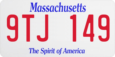 MA license plate 9TJ149