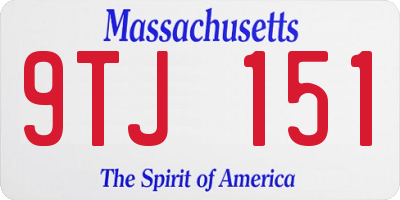 MA license plate 9TJ151