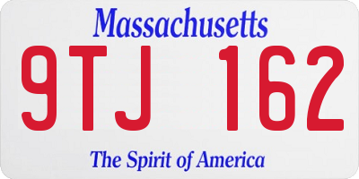 MA license plate 9TJ162