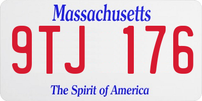 MA license plate 9TJ176