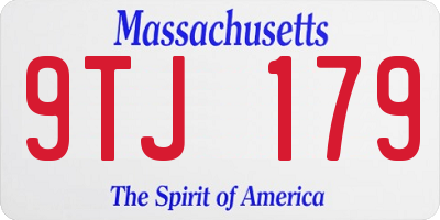 MA license plate 9TJ179