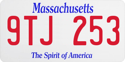 MA license plate 9TJ253