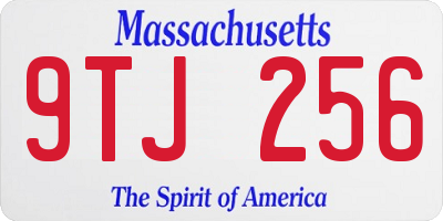 MA license plate 9TJ256