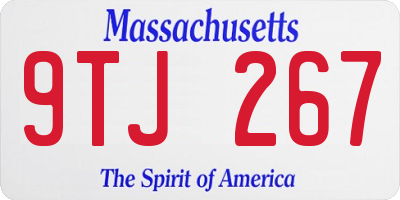 MA license plate 9TJ267