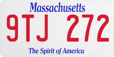 MA license plate 9TJ272