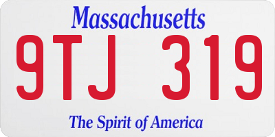 MA license plate 9TJ319